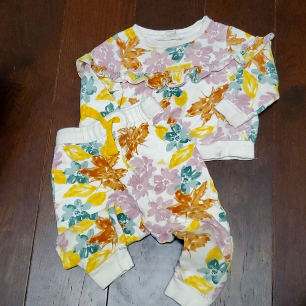 Burts bees baby sweat pants set